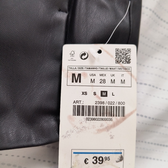 ZARA FAUX LEATHER SKORT - Picture 3 of 5